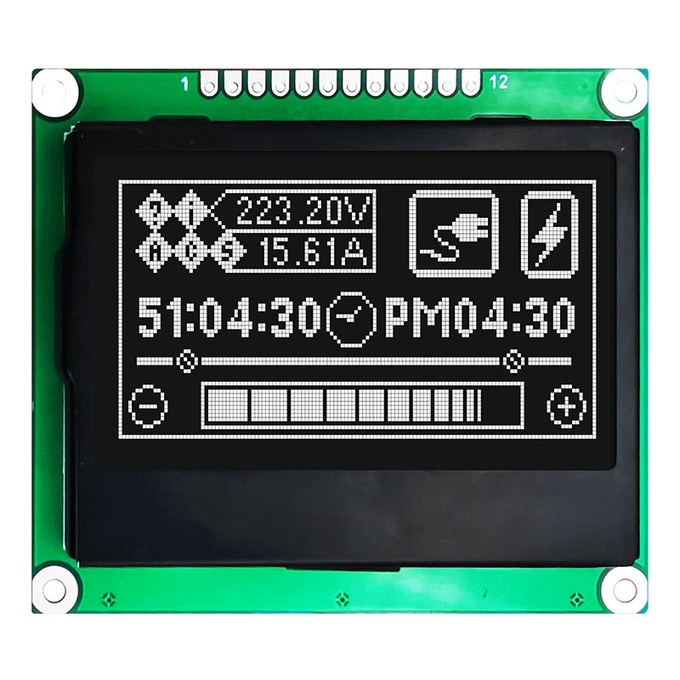 132X64 Graphic COG LCD Module | FSTN + Display /HTM-COG13264C01A-SPI 3